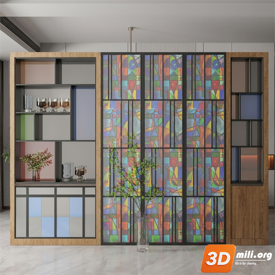 Decorative cabinet Skp Files